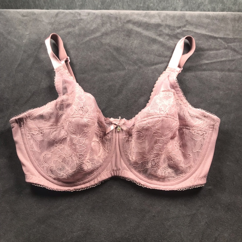 Wacoal Lace Underwire Full Coverage Unlined 34D 855186 Bra Light Purple